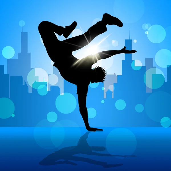 Break Dancer indica Street Dancing e Breakdancing — Foto Stock