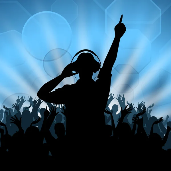 Dj Disco Represents Music Dancing And Deejay — Stock Photo, Image