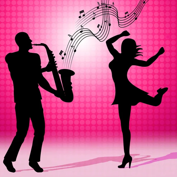 Musik Saxophon stellt Soundtrack und Audio dar — Stockfoto