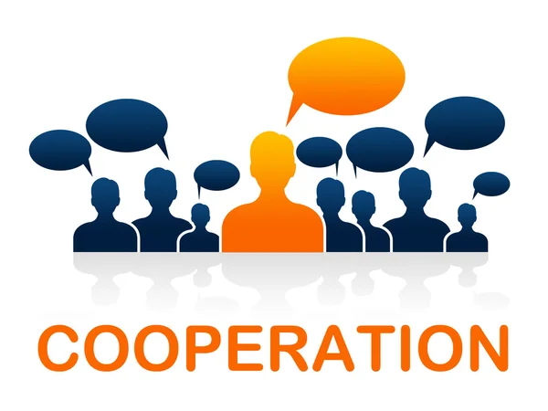 Teamwerk Bondgenootschap vertegenwoordigt samen Verenigd en partnerschap — Stockfoto