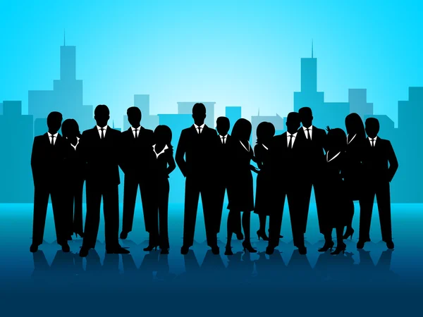 Mensen uit het bedrijfsleven vertegenwoordigt samenwerking corporate en vergadering — Stockfoto