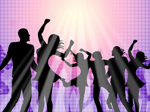 Dancing Party Means Disco Music And Celebration — Stock Photo, Image