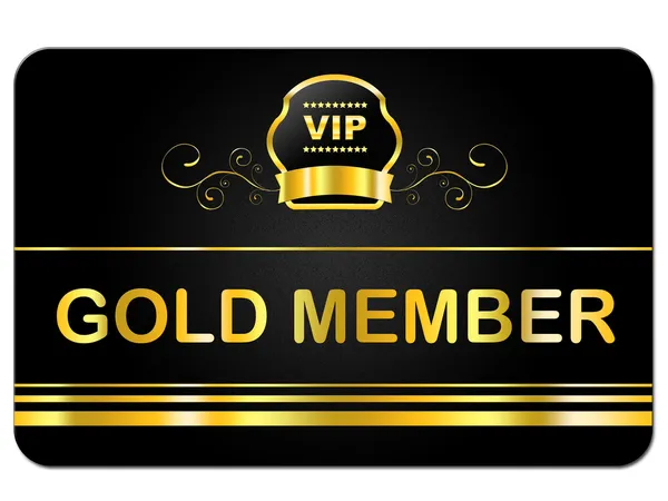 Gold Member Shows Very important Person And Card — стоковое фото