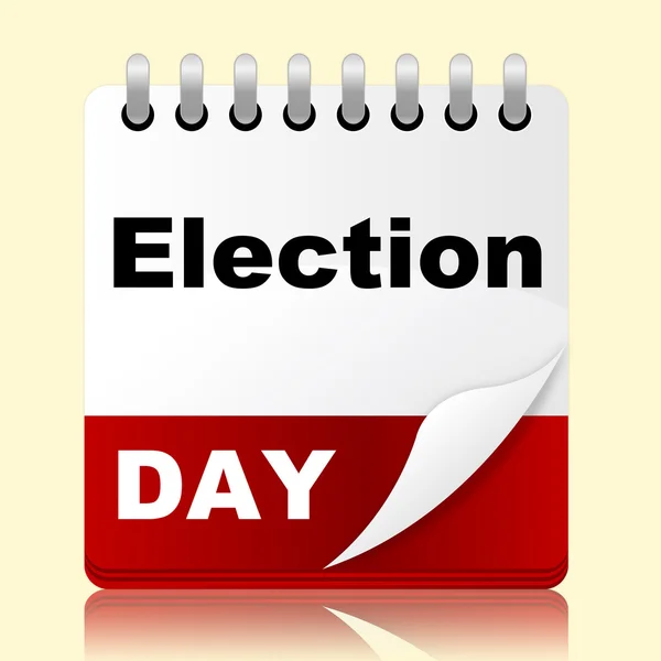 El día de las elecciones indica el mes de la encuesta y el nombramiento —  Fotos de Stock