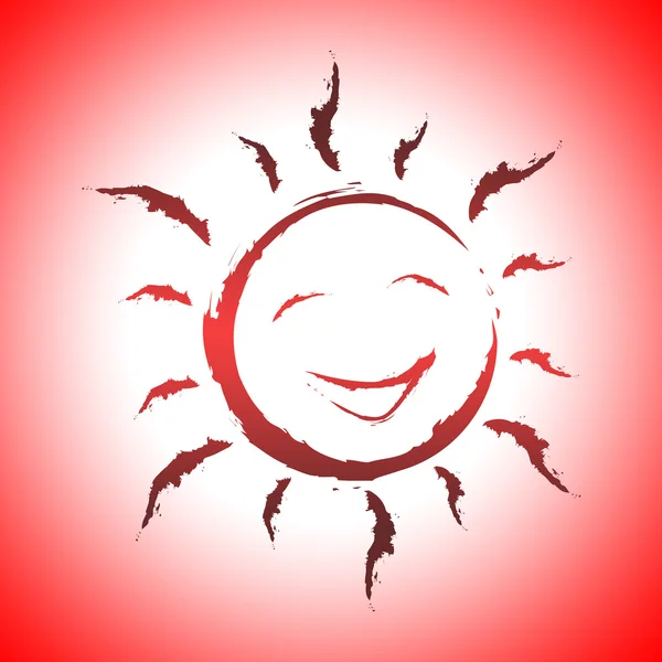 Sfondo Sole Indica disegno sorridente e luce del sole — Foto Stock