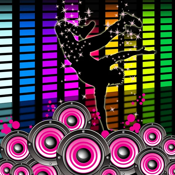 break dans hip hop gösterir ve dans