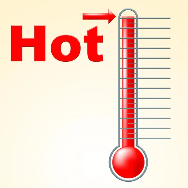 Thermometer Hot Represents Temperature Indicator And Boiling — Stock Photo, Image