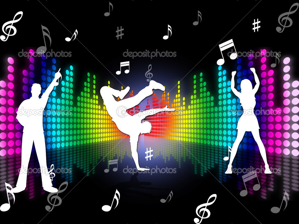 Music Dancing Represents Sound Track And Dance Stock Photo by