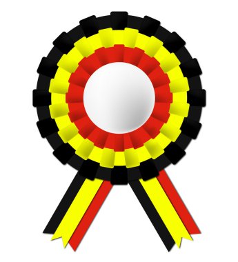 dalgalanan bayrak ve Belçika Belçika rozet gösterir