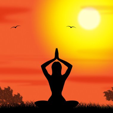 vücut sakin ve meditasyon Yoga pose anlamına gelir