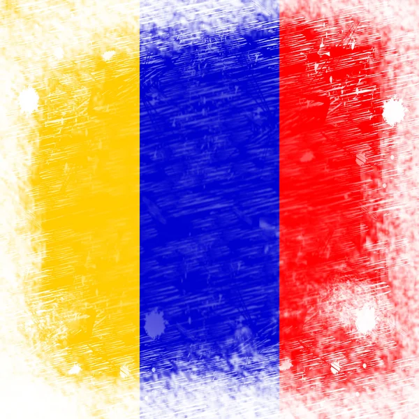 Güney Amerika ve ülke bayrağı boşaltmak gösterir — Stok fotoğraf