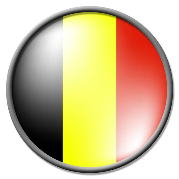 Belgian Badge Means Flag Europe And Patriot — Stock Photo, Image