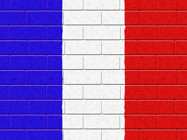 Francouzská vlajka představuje mezeru a beton — Stock fotografie
