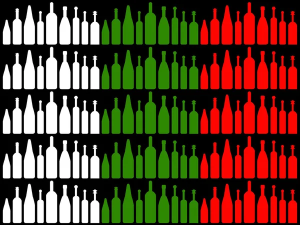 Пить вино представляет национальный флаг и бутылку — стоковое фото