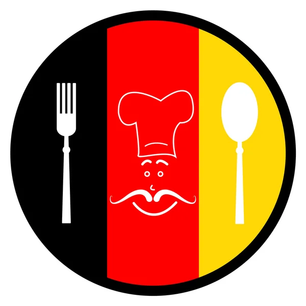 ドイツ レストラン レストラン料理を美味しく食べることを示します — ストック写真