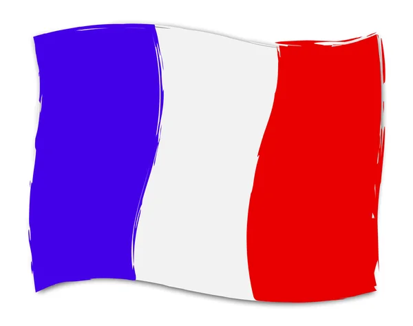 Francouzská vlajka znamená příslušnost vlastenectví a vlastenec — Stock fotografie
