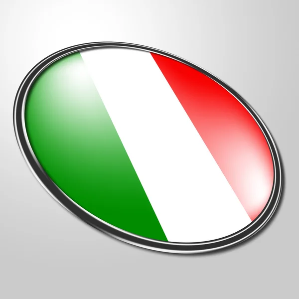 Badge Italia Rappresenta Bandiera Nazionale e Distintivi — Foto Stock