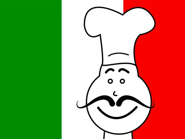 Italy Chef Represents Cooking In Kitchen And Chefs — Stock Photo, Image