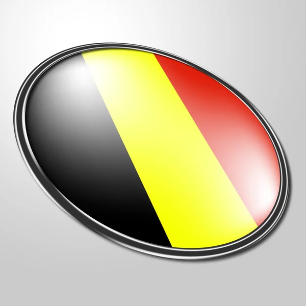 Βελγική σήμα αντιπροσωπεύει κυματίζει σημαία και εμβλήματα — Φωτογραφία Αρχείου