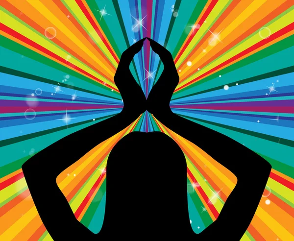 Yoga Pose Represents Silence Posture And Harmony — Stock Photo, Image