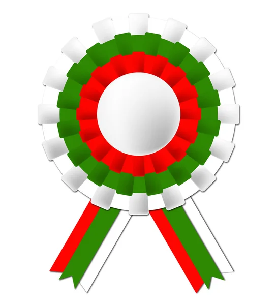 Bulgarian Rosette Indicates National Flag And Prestige — Stock Photo, Image