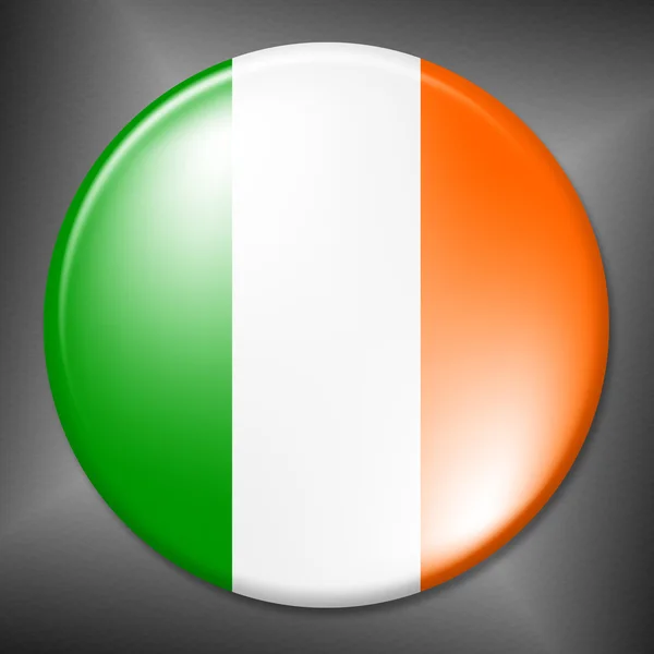 Irish Badge Indicates National Flag And Badges — Stock Photo, Image
