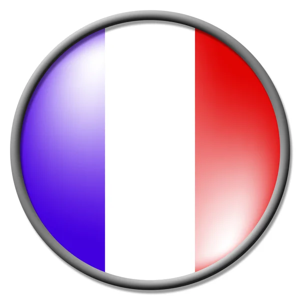 French Badge Shows National Flag And France — Stock Photo, Image