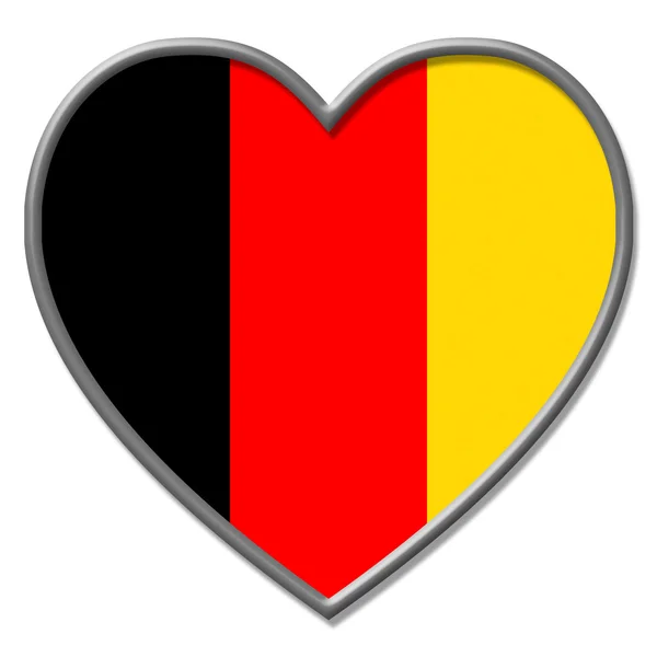 Heart Germany Indicates Valentines Day And Affection — Stock Photo, Image