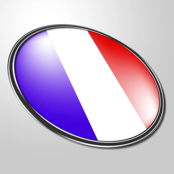 French Badge Represents National Flag And Badges — Stock Photo, Image