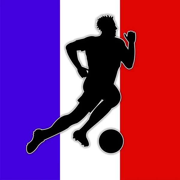 França Futebol significa futebol francês e euro — Fotografia de Stock