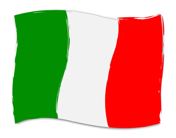Italiaanse vlag toont Italië nationaliteit en natie — Stockfoto