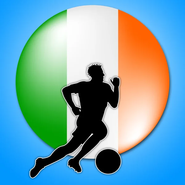Piłkarz reprezentuje Irlandii piłki nożnej i Europejskiej — Zdjęcie stockowe