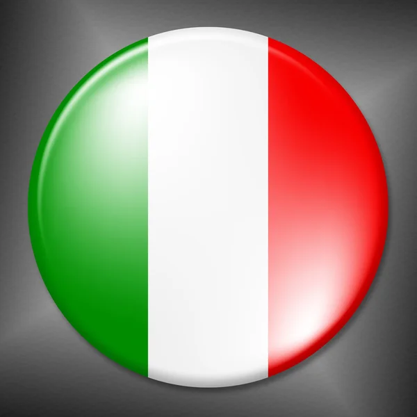 Włoska odznaka wskazuje macha flagą i odznaki — Zdjęcie stockowe
