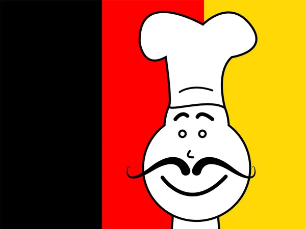 Chef germany repräsentiert Kochen in Küche und Catering — Stockfoto