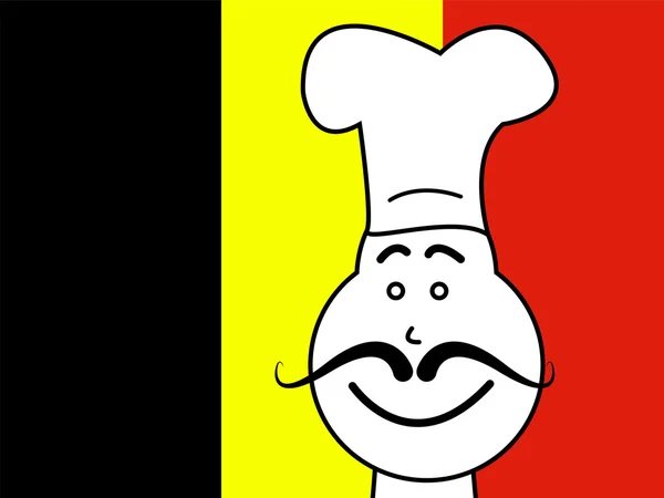 Chef Belgique signifie cuisiner dans la cuisine et la restauration — Photo