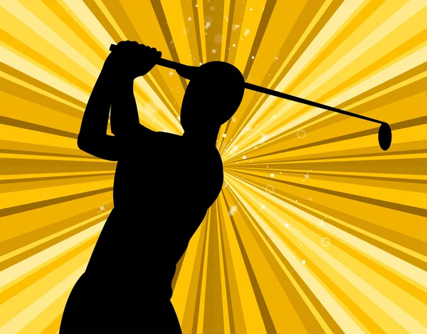 Golf Swing Indicates Golf-Club Exercise And Golfing — Stock Photo, Image