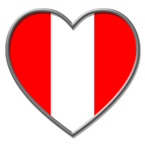 Austria Heart Shows Valentine Day And Euro — Stock Photo, Image