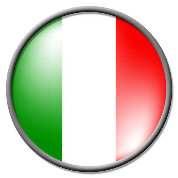 Italian Badge Mostra Bandiera Nazionale e Badge — Foto Stock