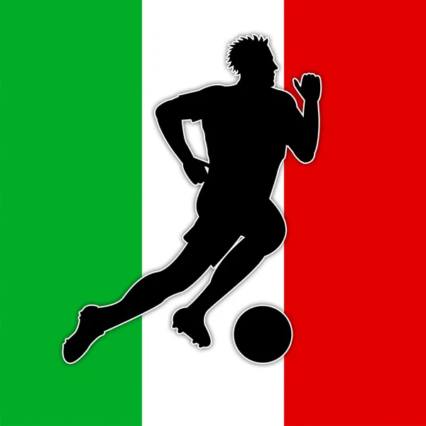 Italia Calcio significa Bandiera Nazionale ed Euro — Foto Stock