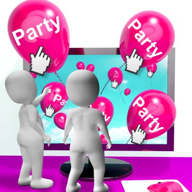 Internet partiler ve davetiyeler Parti balonları temsil