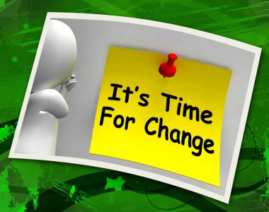 Its Time For Change Photo Means Revise Reset Or Transform clipart