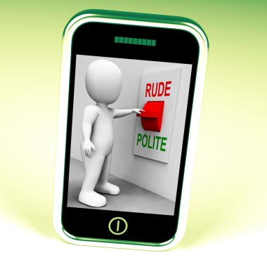 Rude Polite Switch Means Good Bad Manners clipart