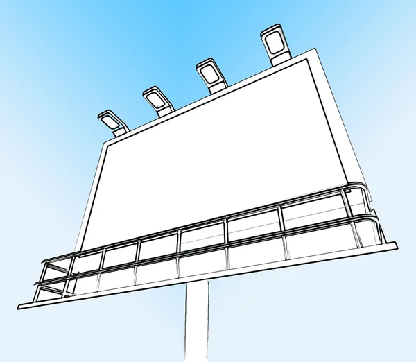 Blank Billboard Copy space Shows Advertising Space — Stock Photo, Image