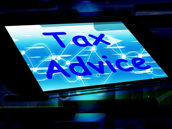 Tax Advice On Phone Shows Tax Help Online — Stock Photo, Image