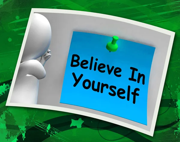 Believe In Yourself Photo Shows Self Belief — Stock Photo, Image