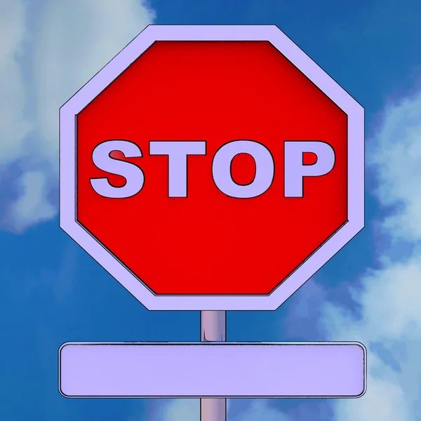 Stop signe avec espace de copie vide pour le message — Photo