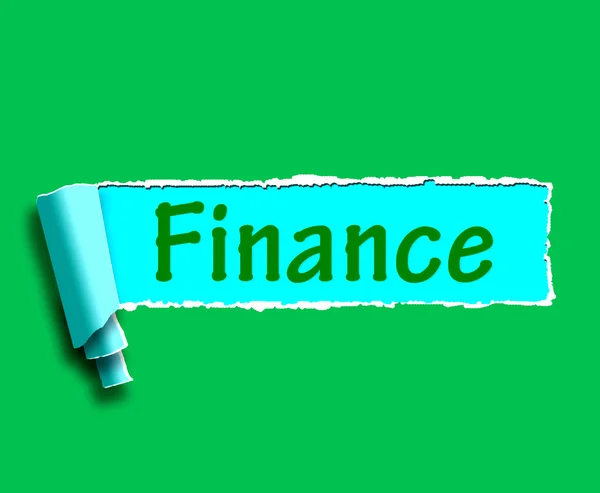 Finance Word zeigt Online-Kreditvergabe und -Finanzierung — Stockfoto