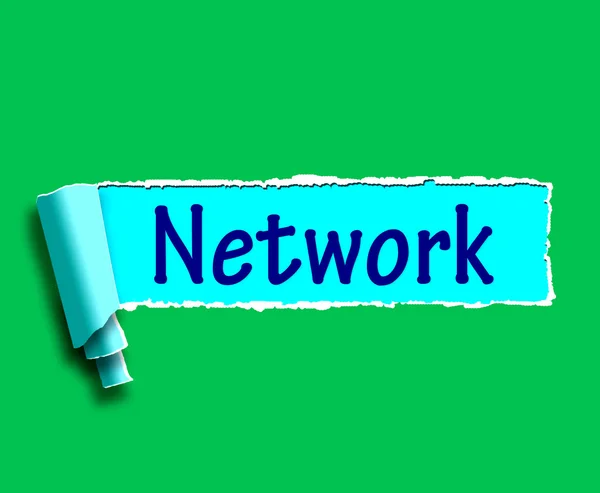 Network Word Means Online Connections And Contacts — Stock Photo, Image