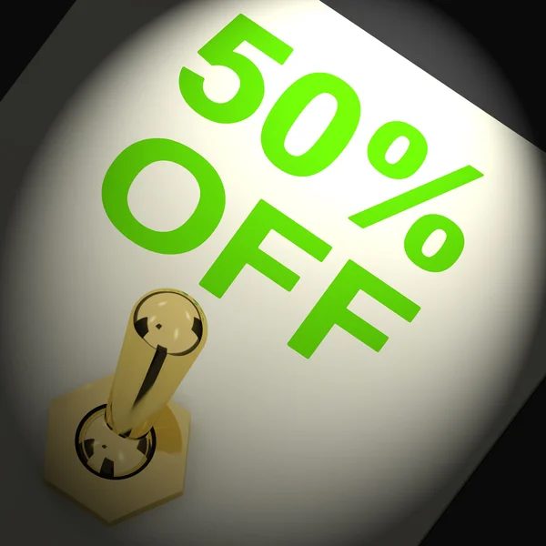 Switch Shows Sale Discount Of Fifty Percent Off — Stock Photo, Image