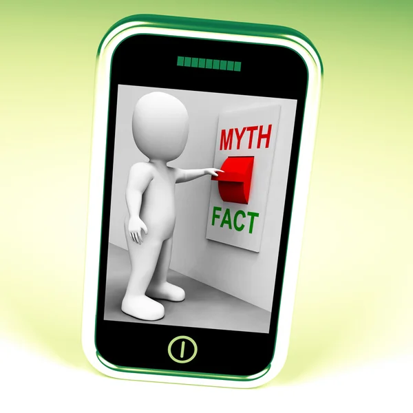 Fact Myth Switch Shows Facts Or Mythology — Stock Photo, Image